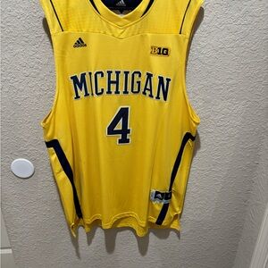 Adidas Michigan Chris Webber Basketball Jersey